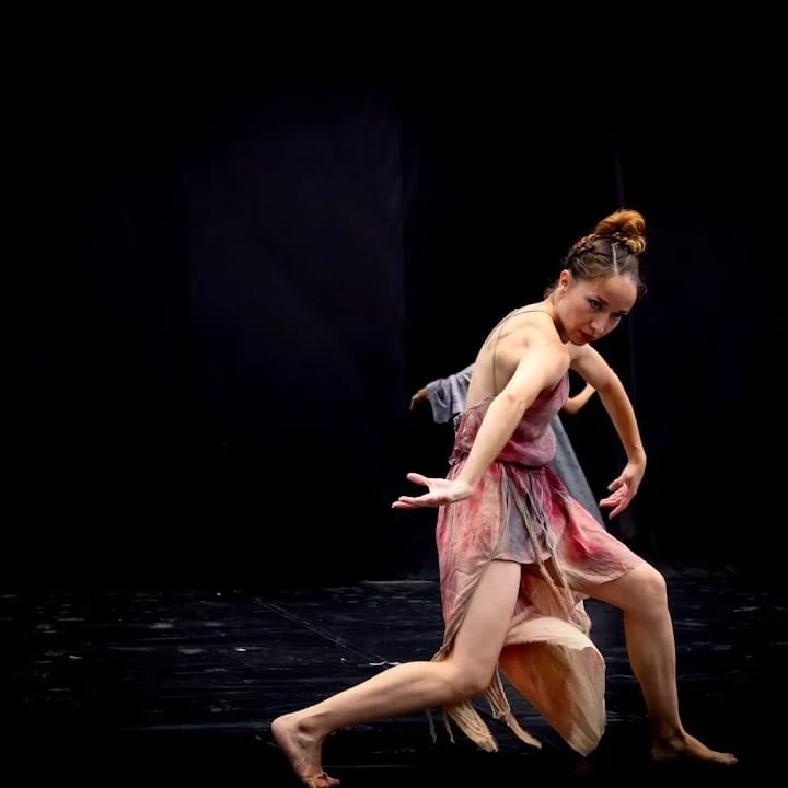 Cynthia Ham — vestido rosa contemporáneo
